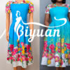 Floweral Free Dress for African Ladies #XP0060