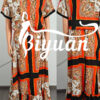 Loose Dress with Button for African Ladies #XP0075