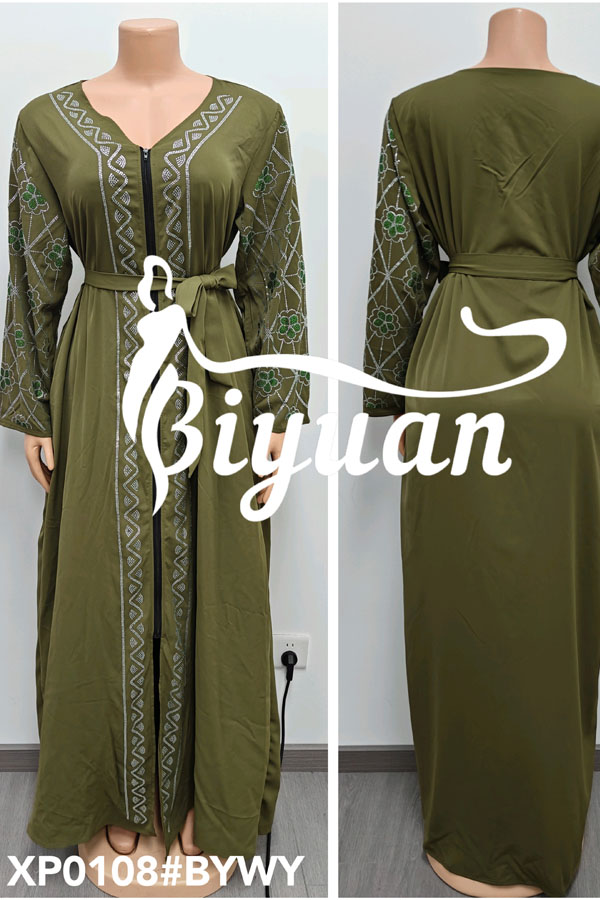 African Women Gowns with Zipper Muslim #XP0108