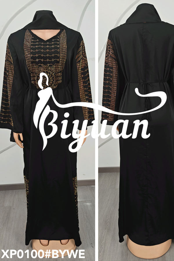 Muslim Dress Long Gown with Scarf for African Women #XP0100