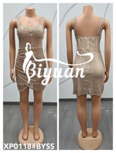 Sleeveless Sexy Bodycon Short Dress for African Ladies #XP0118