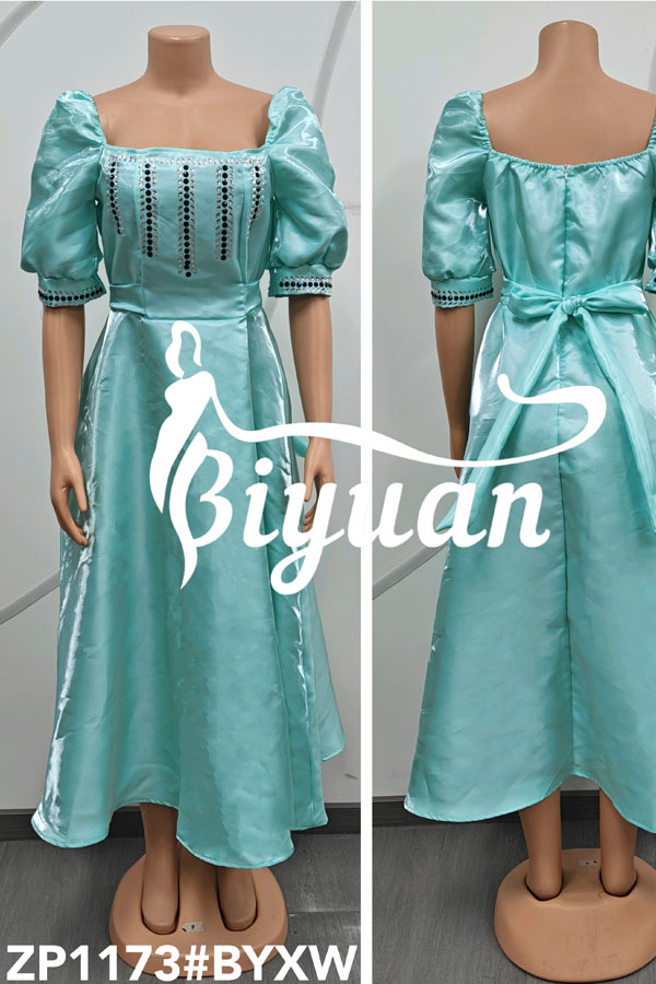 African Trendy Satin Dress for Ladies #ZP1173